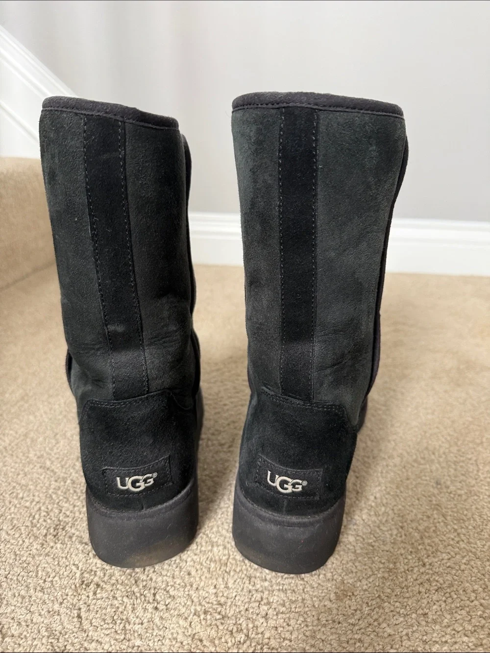 UGG Black Suede Winter Boots